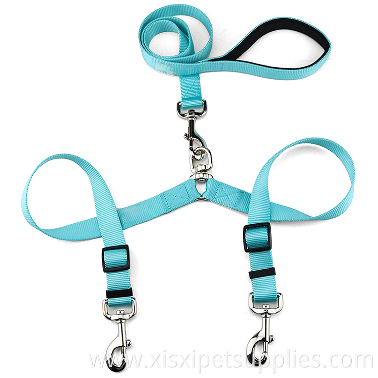 Reflective Stitching Tangle Free Bungee 6ft Double Dog Leash for Medium &Large Dogs